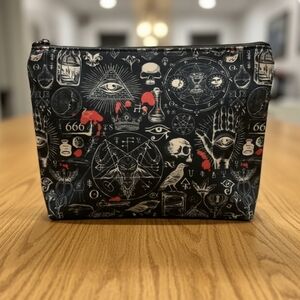 NWT Whimsical Cosmetic Bag With Occult Design
